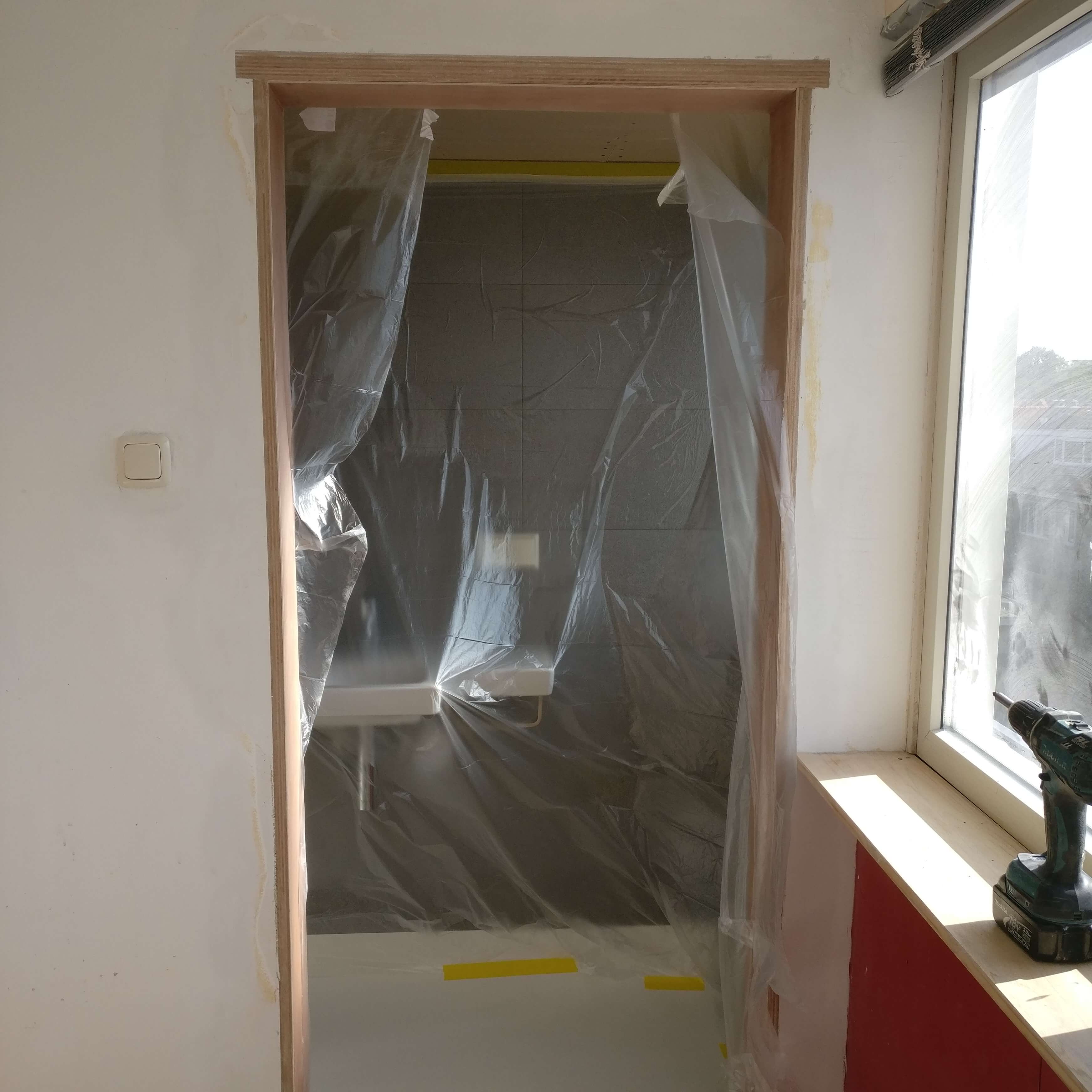 Opbouw complete badkamer zolderverieping