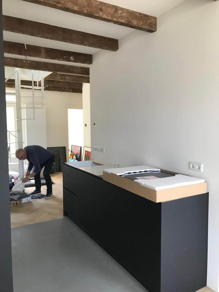 Moderne keuken in oud pand